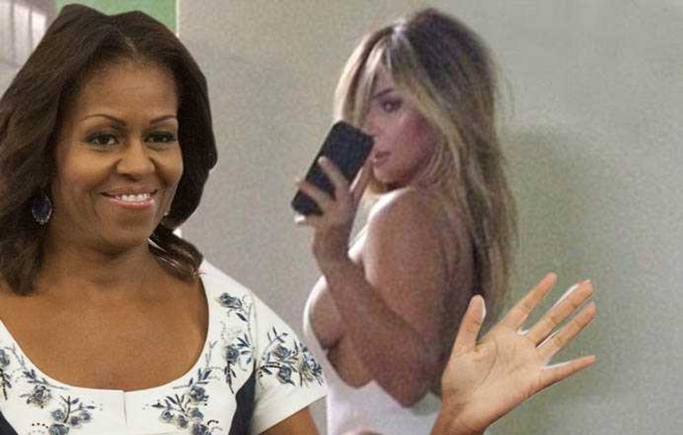 Kanye West Challenges Michelle Obama To A Kim Kardashian 'Ass Selfie' Showdown