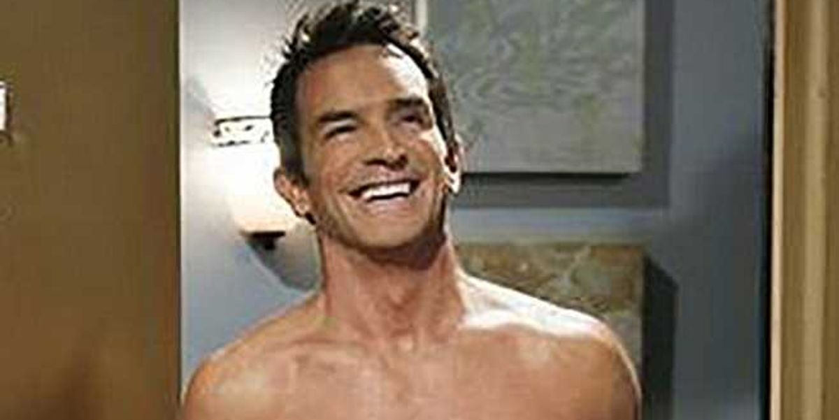 Survivor host Jeff Probst wears nothing but a smile as he 