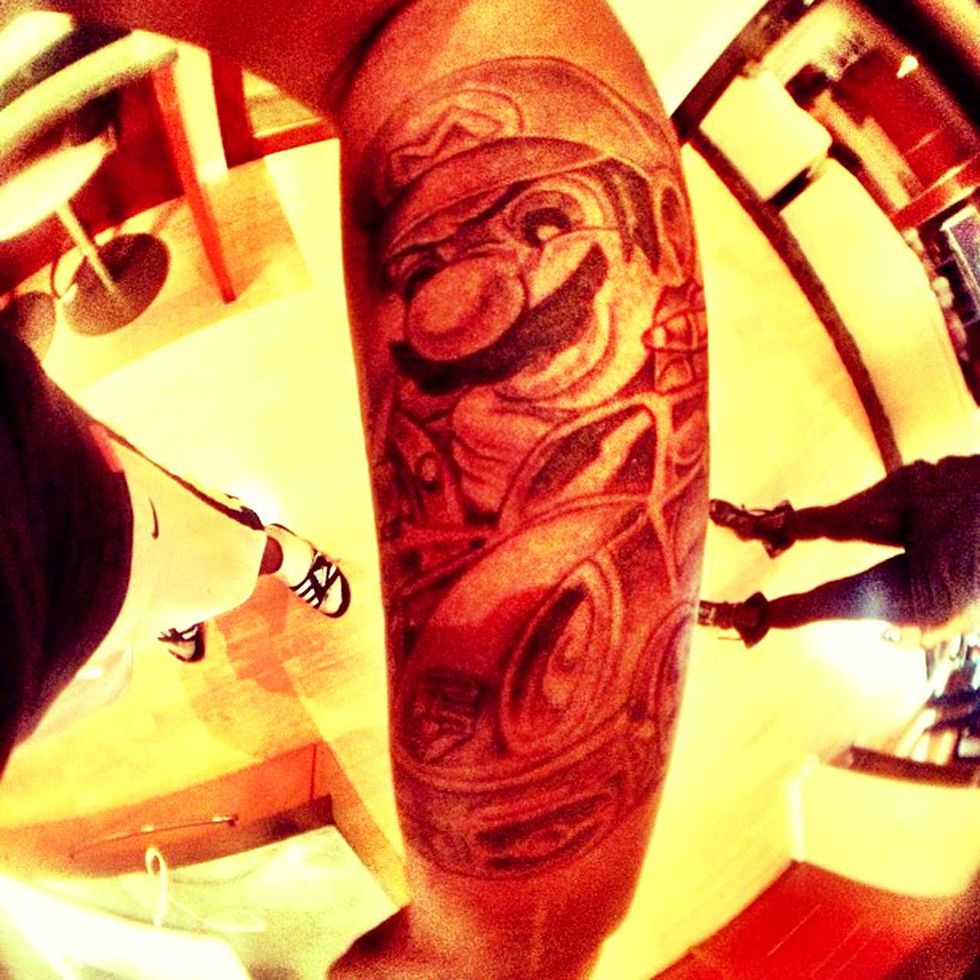 N-64 REPRESENT: Sean Kingston Gets Mario Kart Tattoo