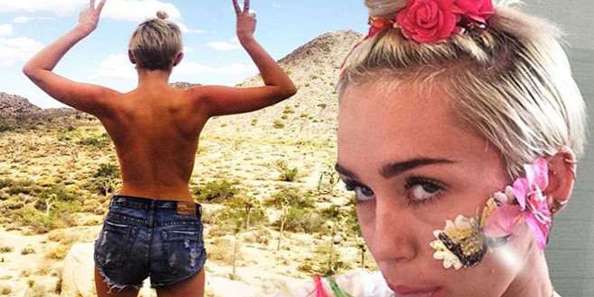 Miley Cyrus New See Through And Underwear Selfie Photos 