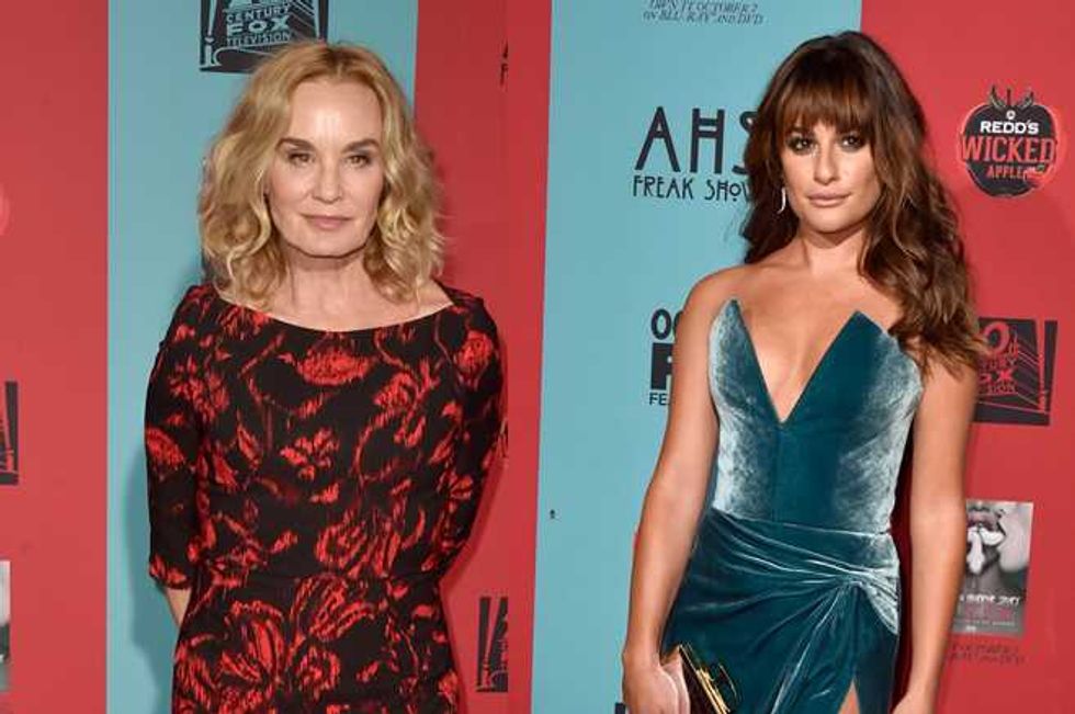 Jessica Lange Snubs Lea Michele At AHS Premiere, Is Baddest Bitch EVER
