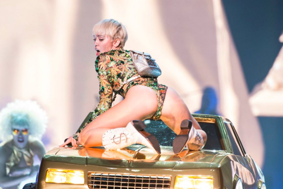 Miley Cyrus May Have Just Put Someone's Dirty Thong In Her Mouth