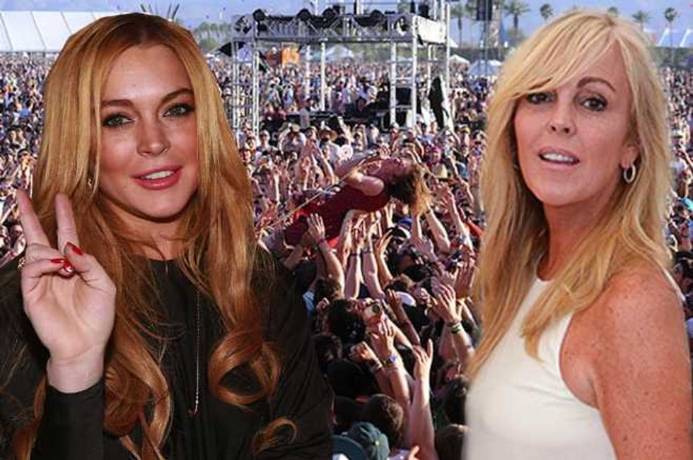 Lindsay Lohan Planning To Hit Coachella—With Her Mom Dina