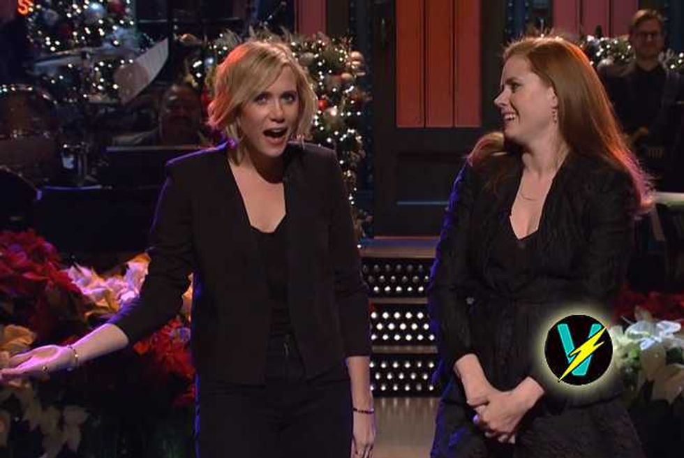 Amy Adams Hosts SNL, Kristen Wiig Crashes The Party—Watch Now!