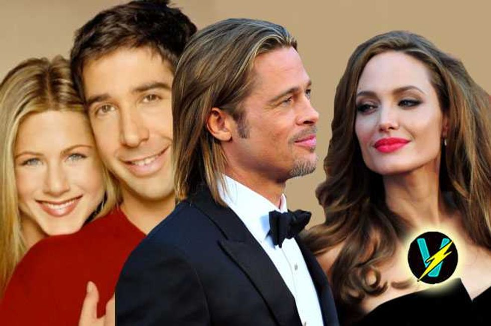 Zach Galifianakis Asks Brad Pitt If Brangelina Are Like Ross and Rachel—AWKWARD!