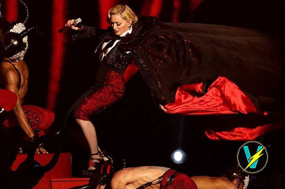 Madonna Suffers Epic Wardrobe Fail And Takes A Shocking Tumble!