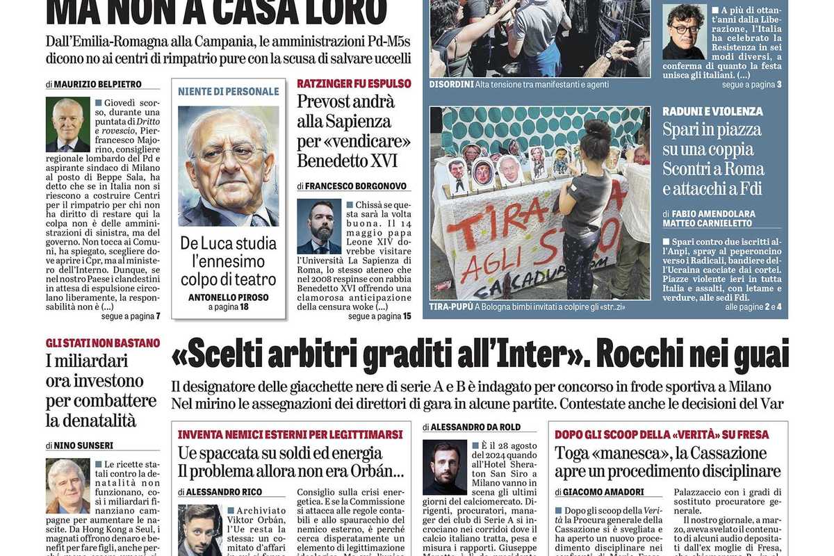 Oggi in edicola