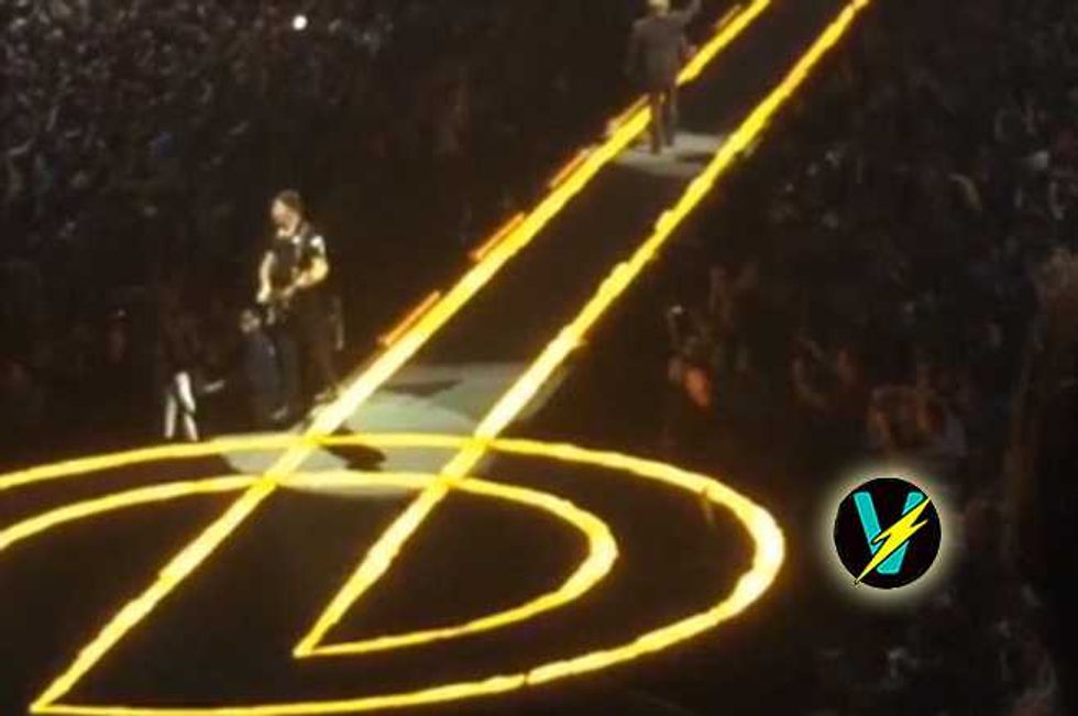 Watch U2's The Edge Fall Off The Stage—Top That, Madonna!