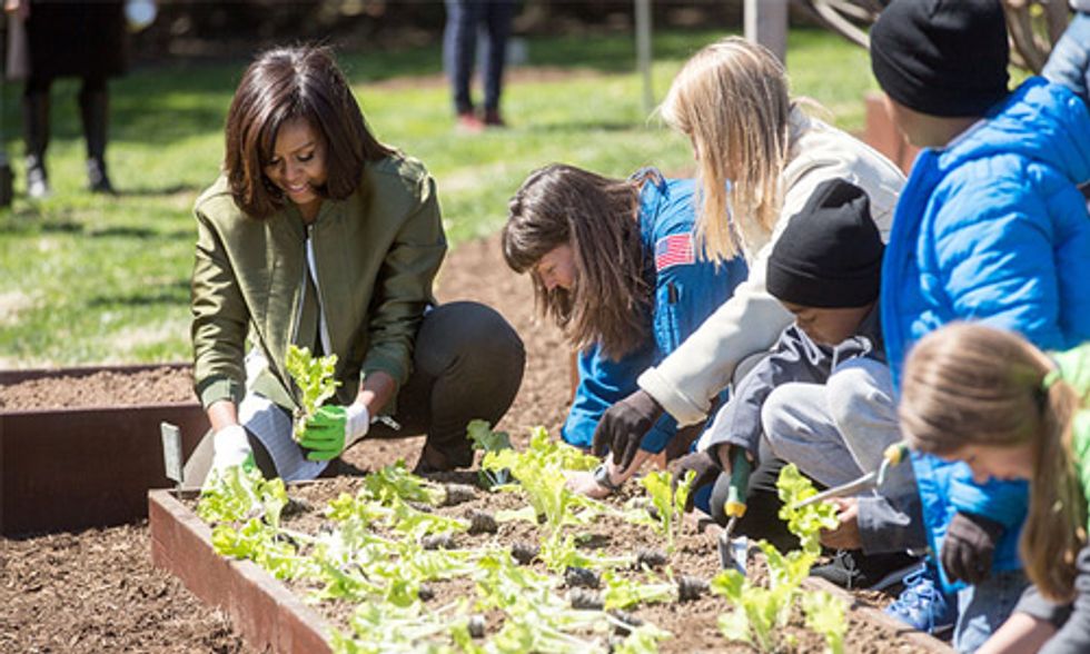 Michelle Obama Plants White House Kitchen Garden for Last Time