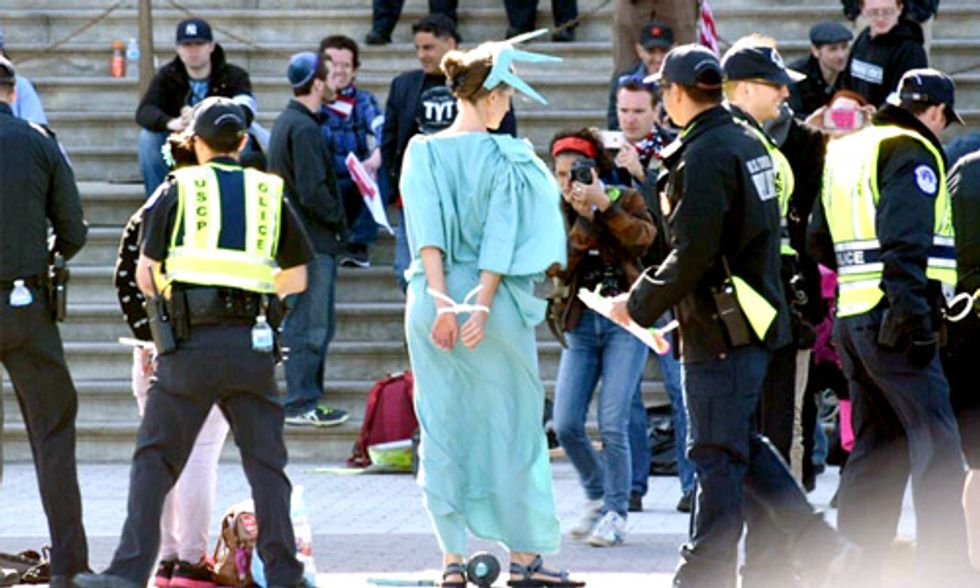 400 Arrested on Capitol Steps Protesting Big Money in Politics
