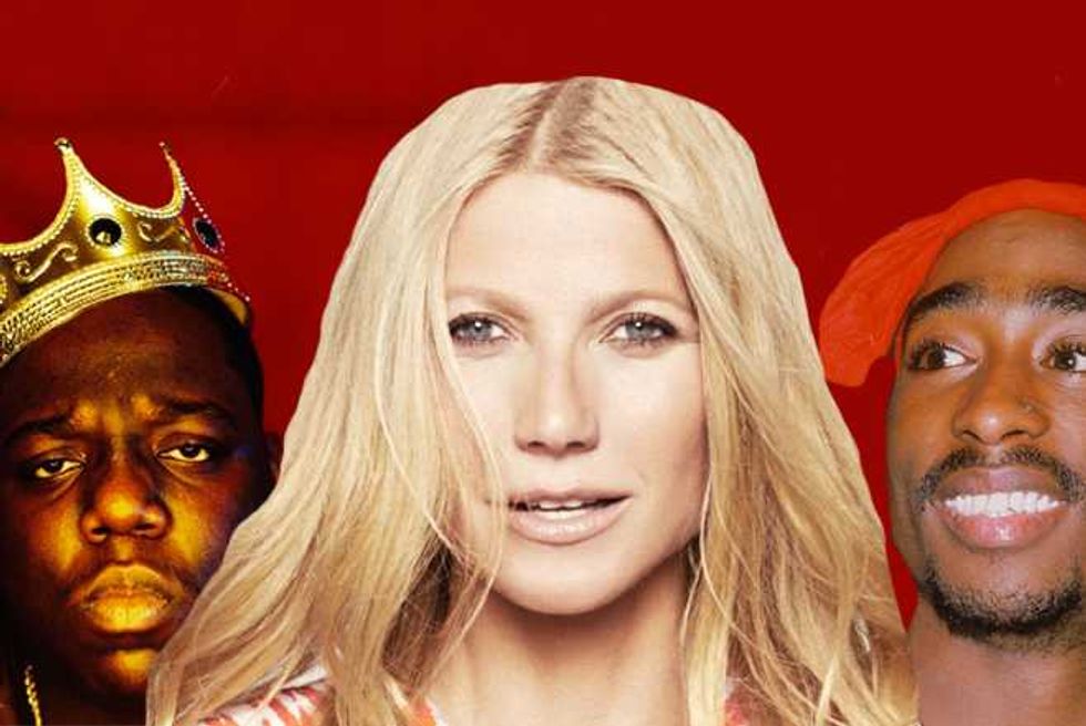 Why The Fuck Is Gwyneth Paltrow Selling $1,695 Biggie And Tupac Clutch Bags?