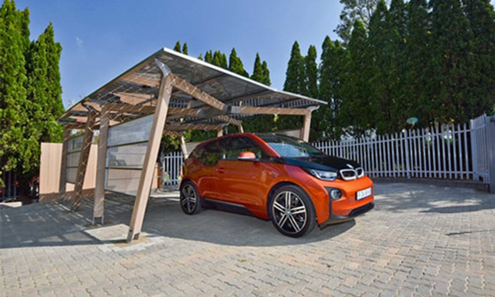 BMW South Africa Unveils Solar Carport to Charge Electric Vehicles
