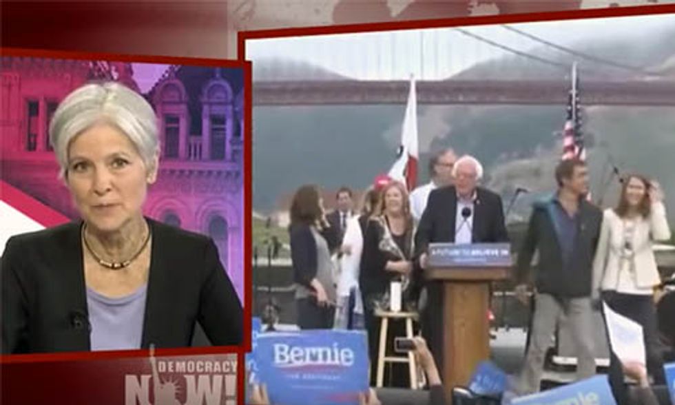 Jill Stein to Bernie Sanders: Run on the Green Party Ticket