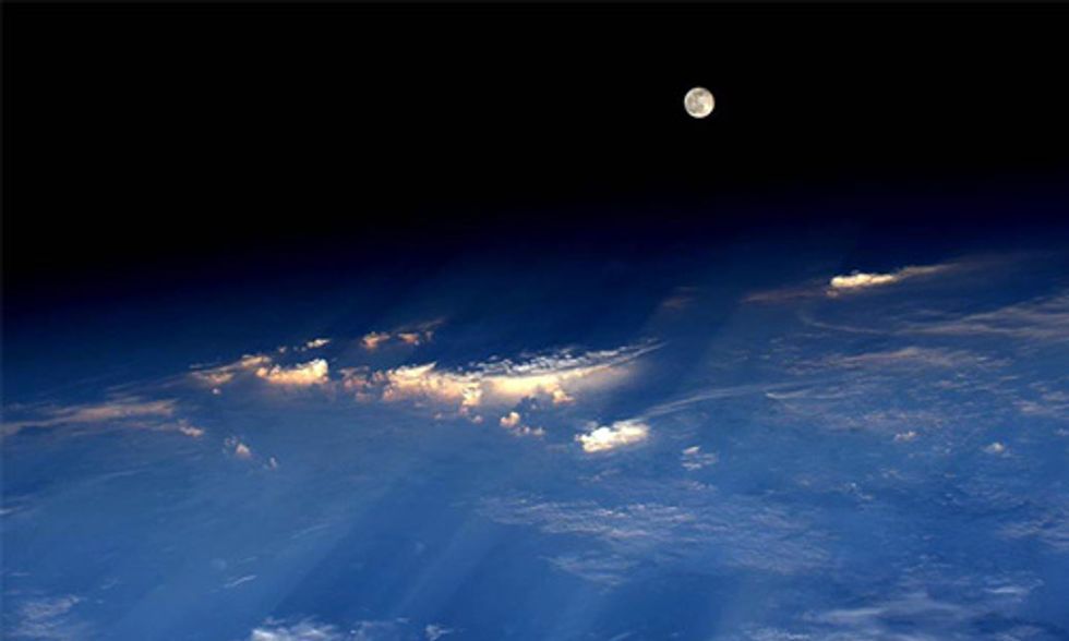 NASA Astronaut Snaps Best Picture of Strawberry Moon