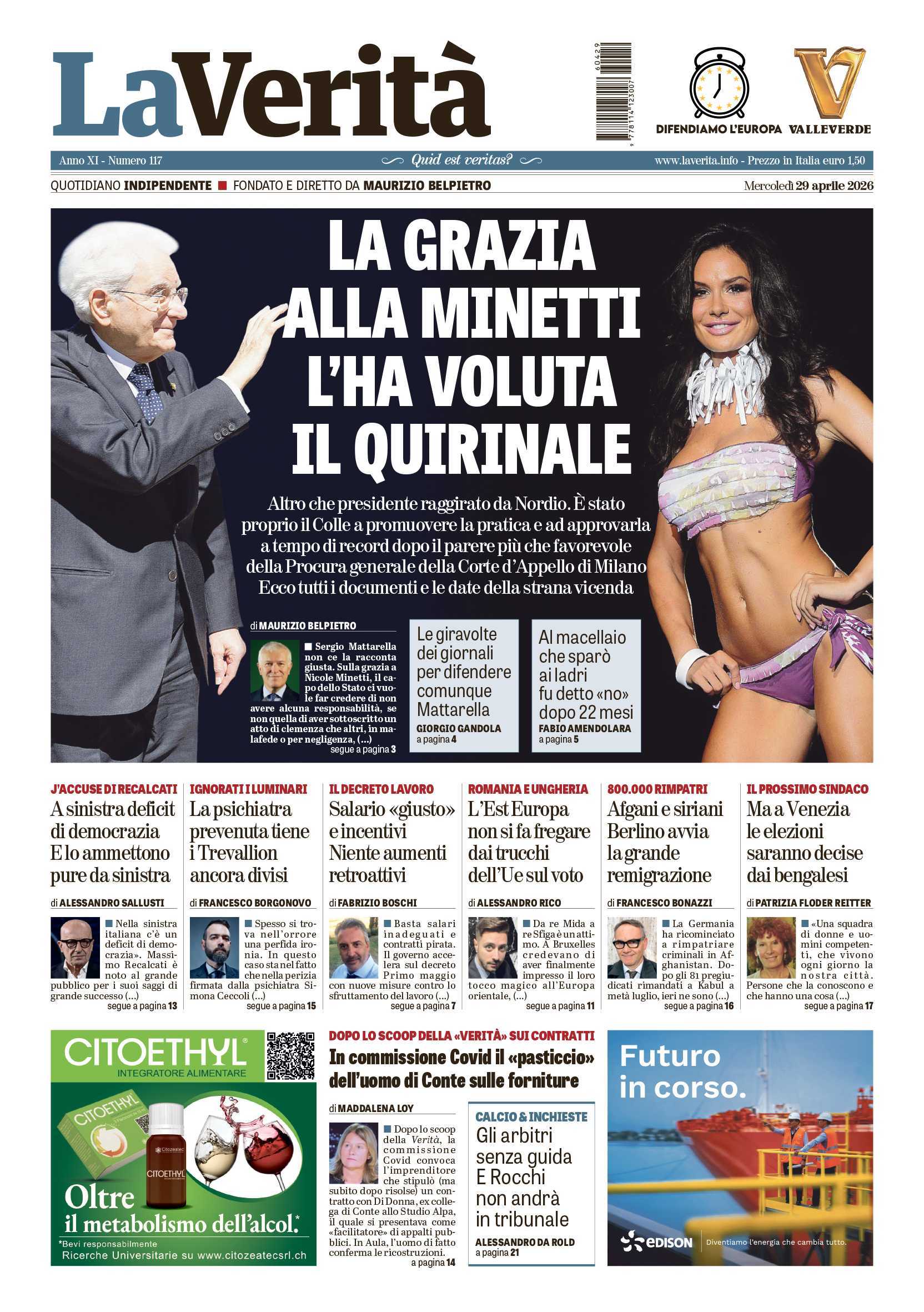 Oggi in edicola