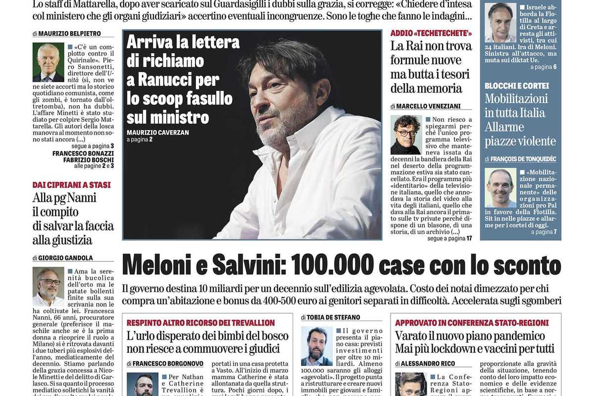 Oggi in edicola