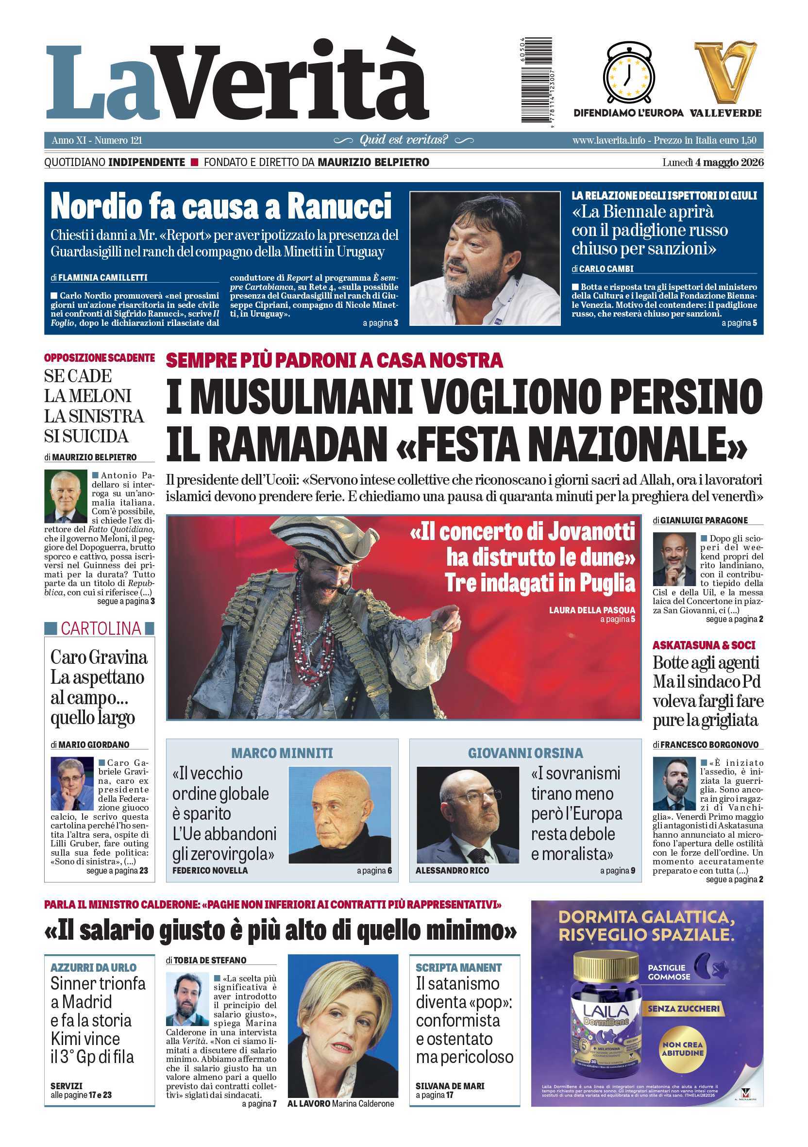 Oggi in edicola