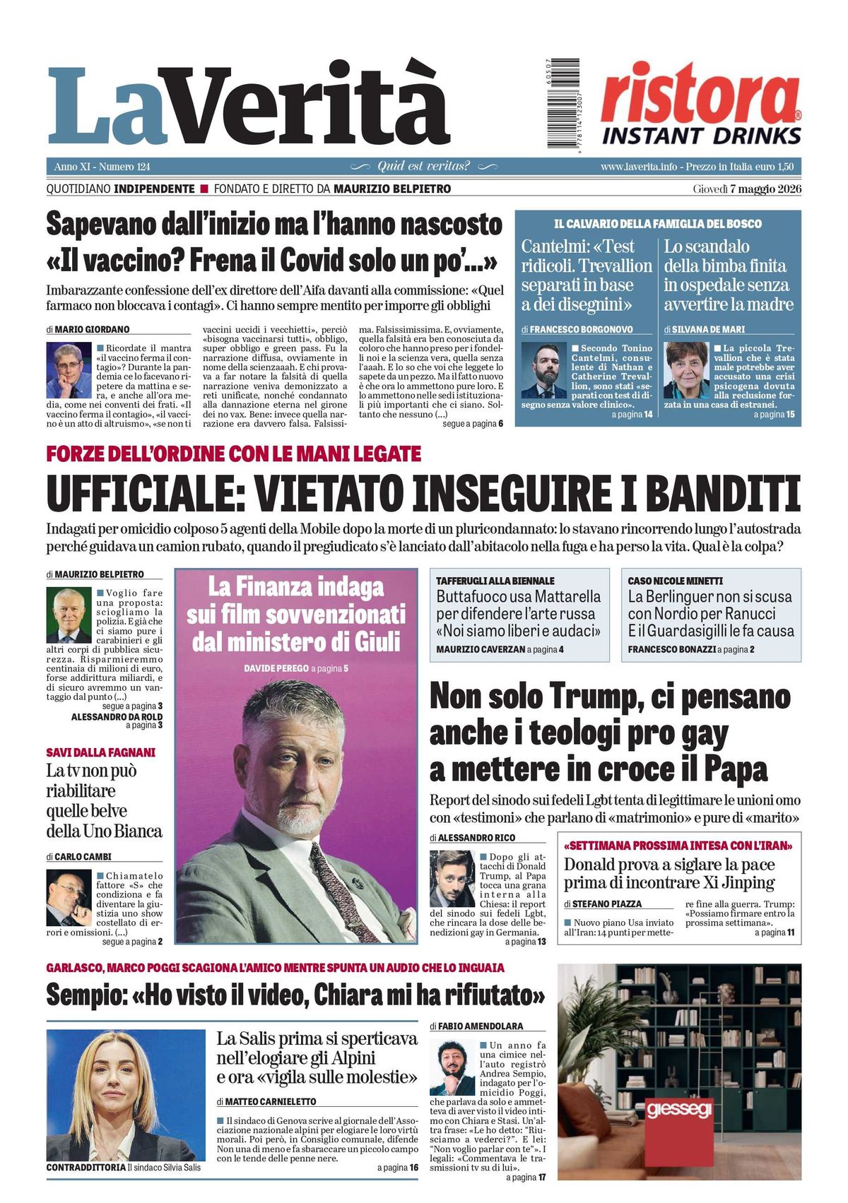 Oggi in edicola