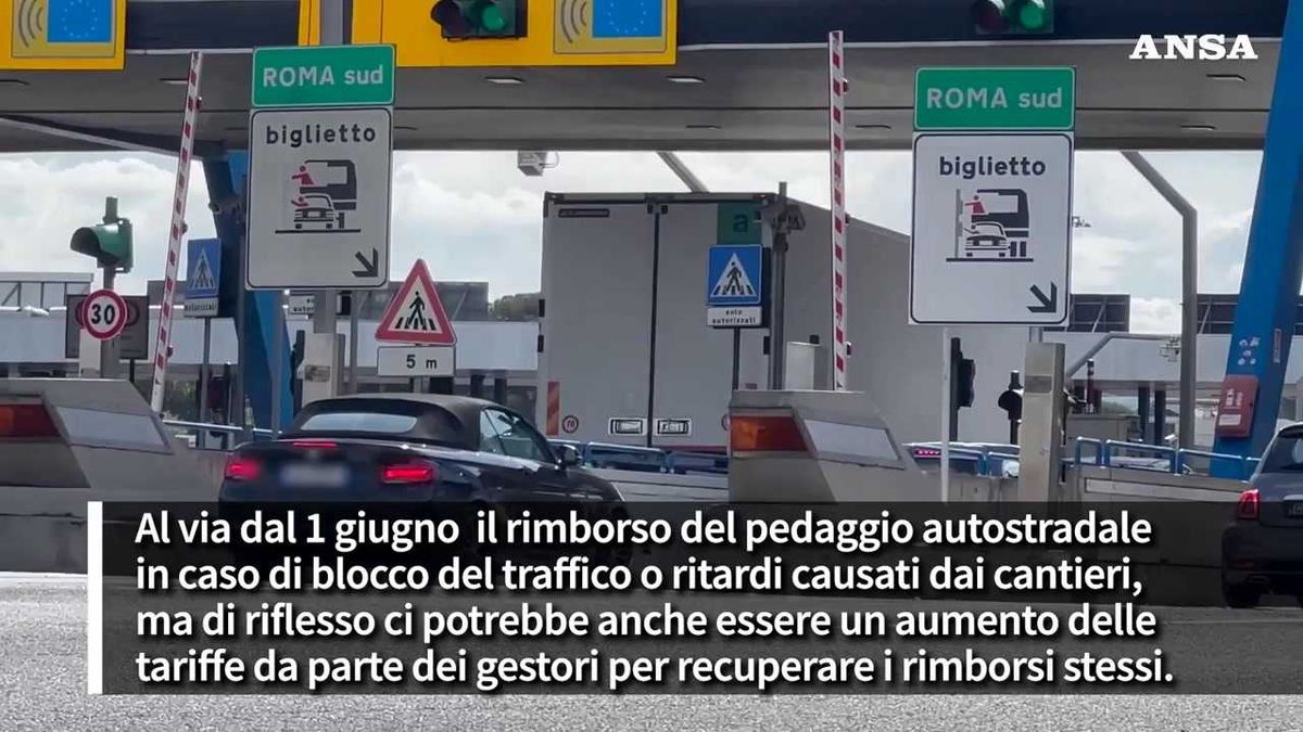 Da giugno scatta il rimborso del pedaggio per i cantieri sulle autostrade
