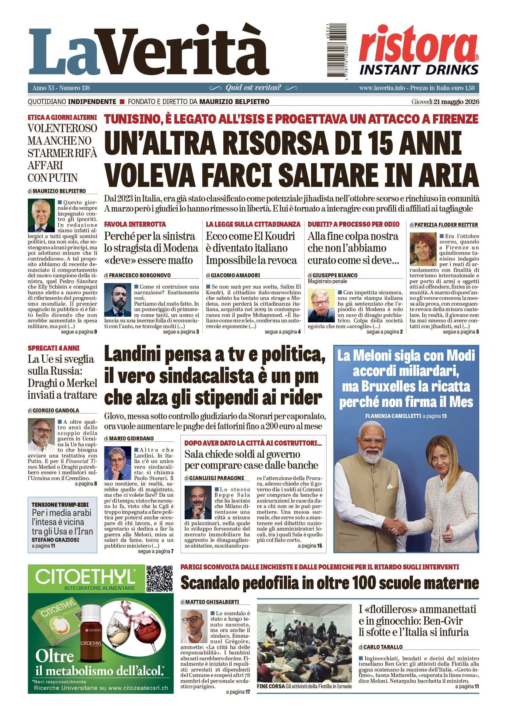 Oggi in edicola
