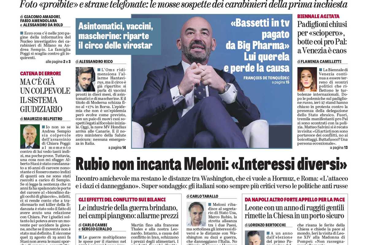 Oggi in edicola