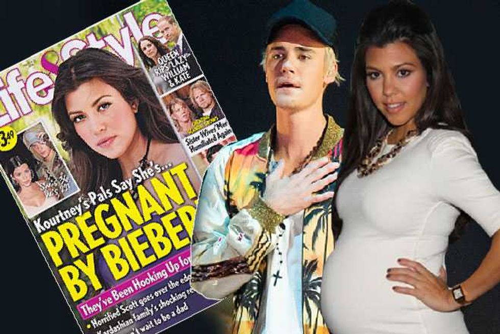 Kourtney Kardashian Pregnant By Biebs Wins Best Fake Story Of The Week