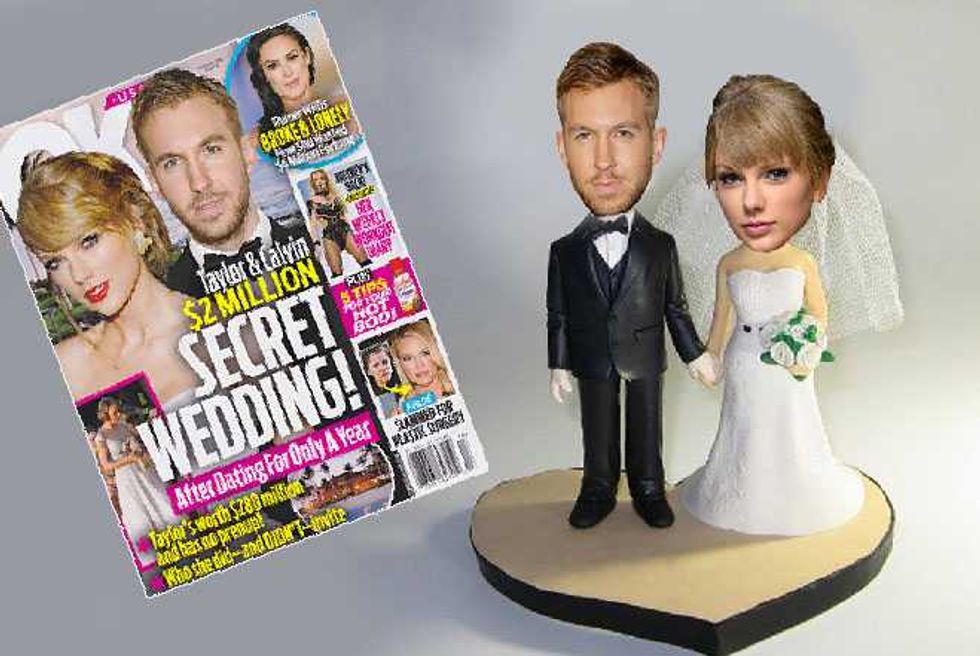 Taylor Swift Calvin Harris Secret Wedding Wins Fake Story Of The Week