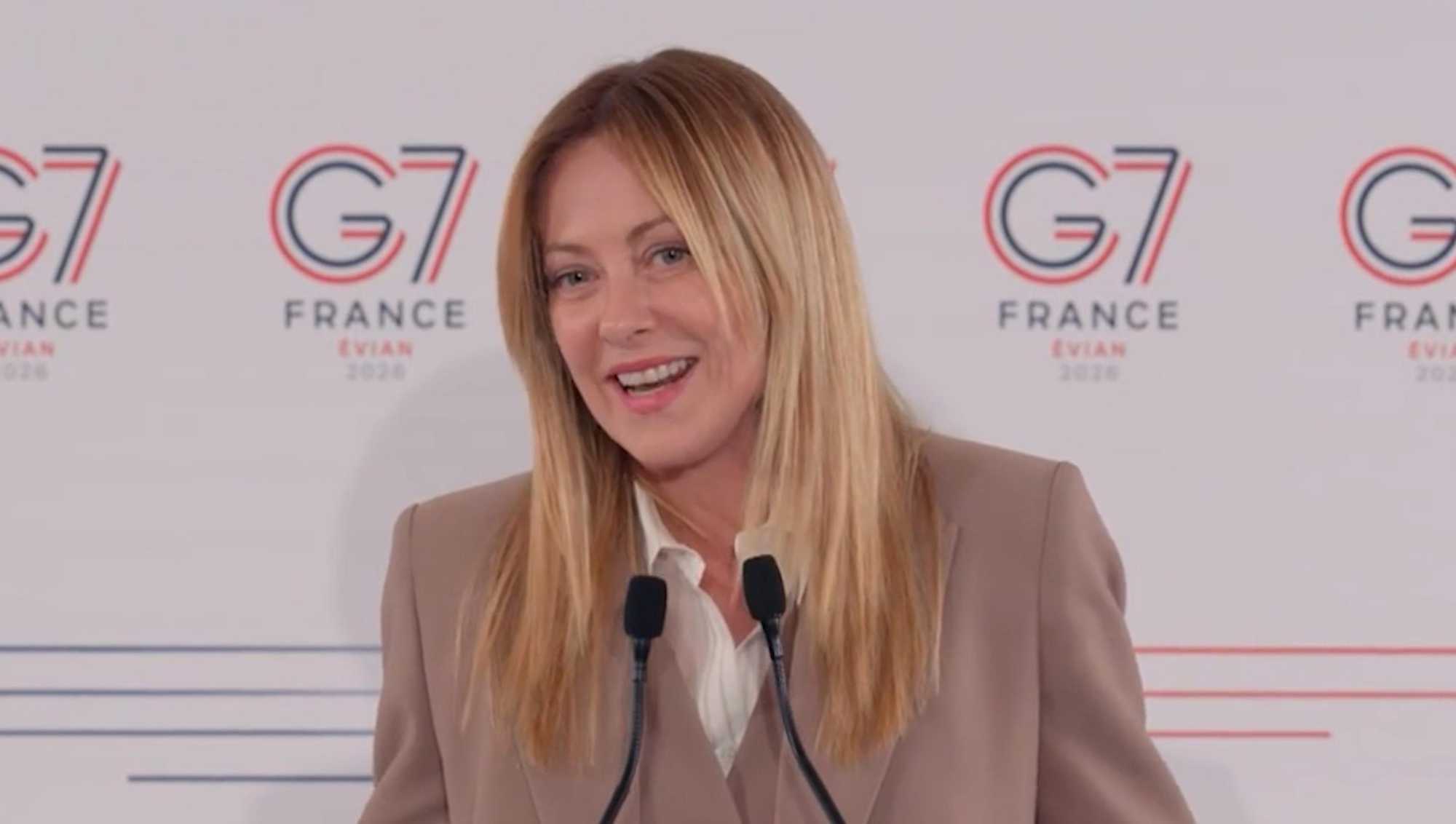 Meloni: «Soddisfatta del G7, convergenze non scontate un’ottima notizia»