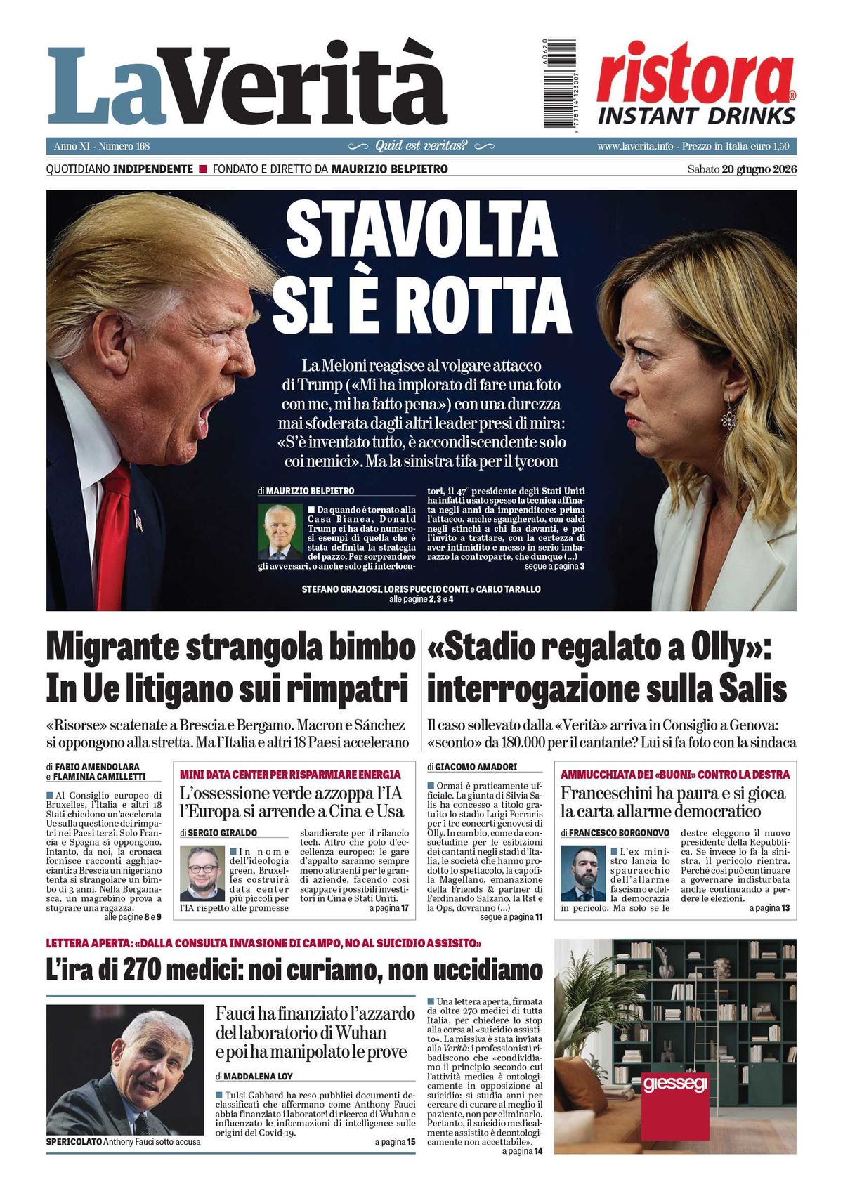 Oggi in edicola
