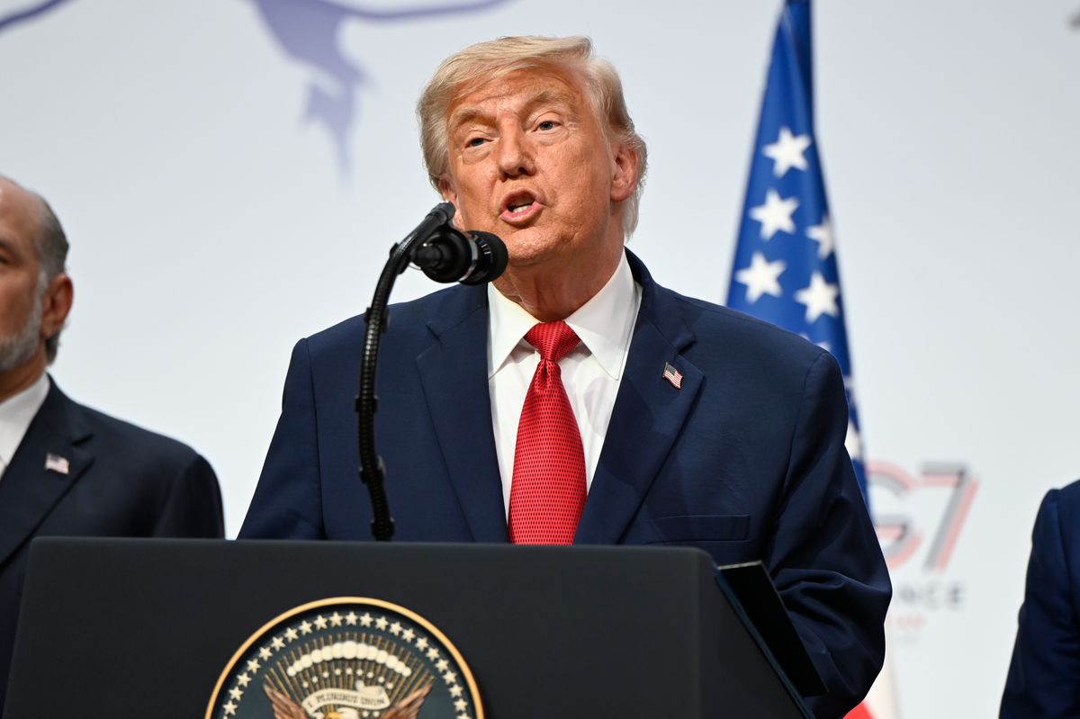 Trumps Veranstaltung wird ohne Ton übertragen, nachdem er Mitglieder des ...
