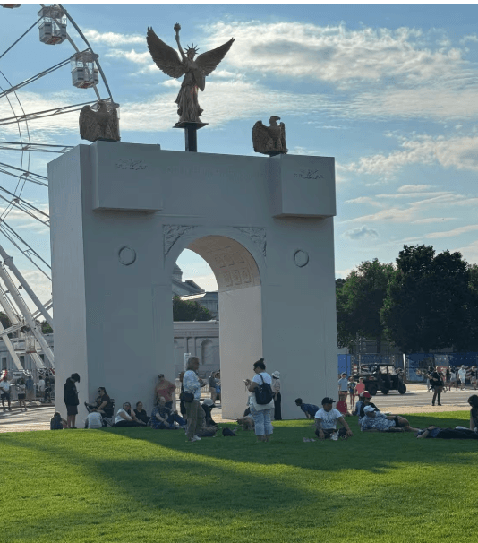 Triumphal Arch Model Featured At Trump's 'State Fair' Is Falling Apart
