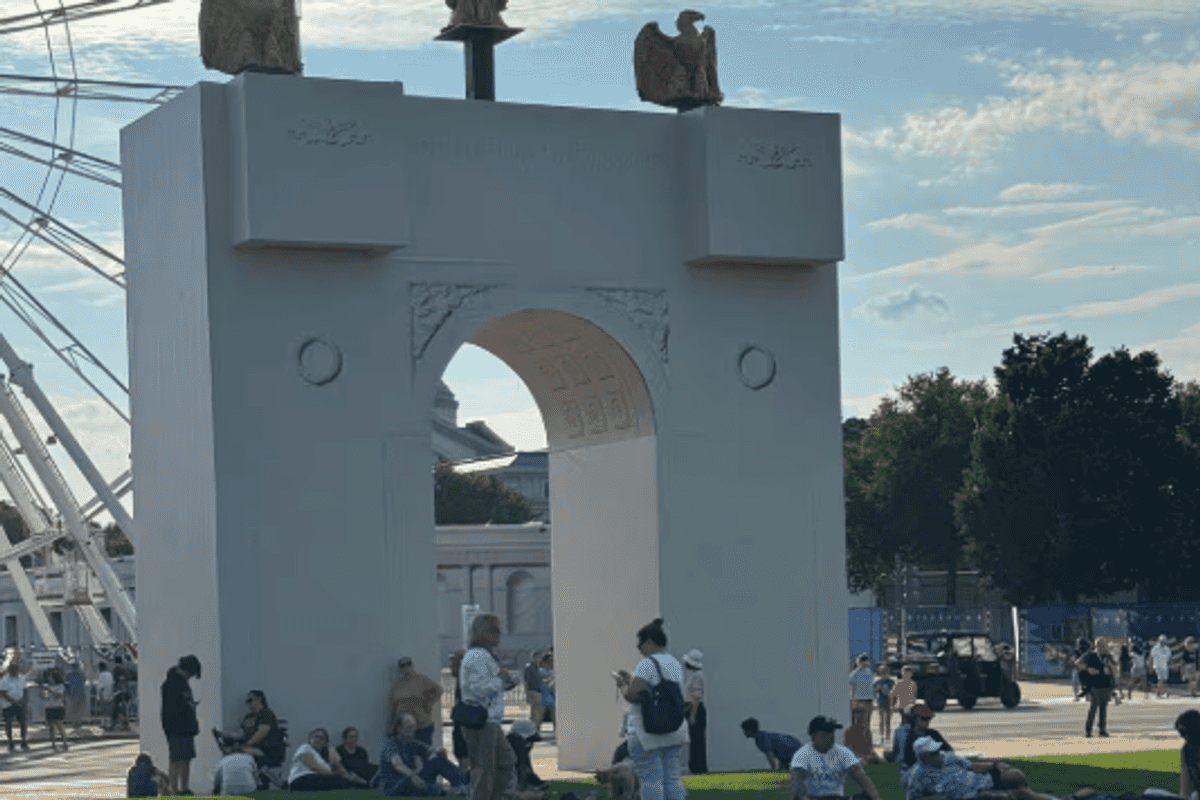 Triumphal Arch Model Featured At Trump's 'State Fair' Is Falling Apart