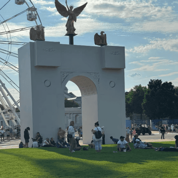 Triumphal Arch Model Featured At Trump's 'State Fair' Is Falling Apart