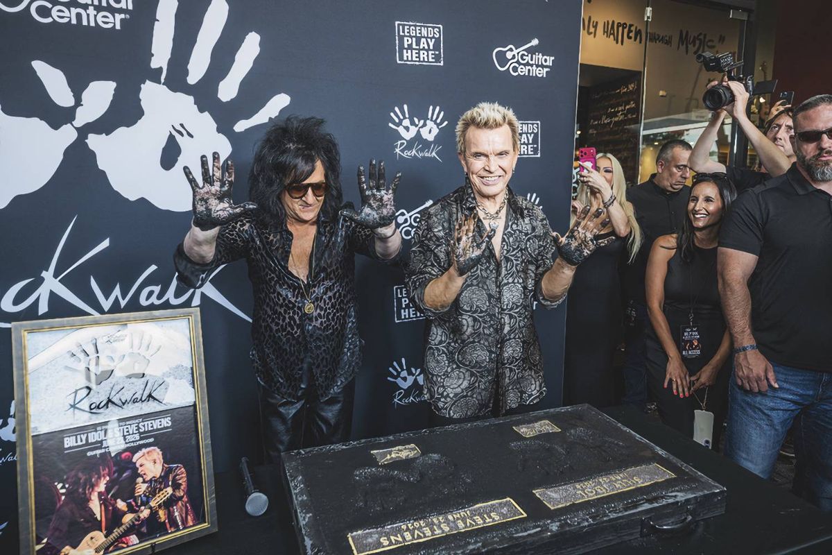 Guitar Center inducts Billy Idol and Steve Stevens into the Hollywood Rockwalk