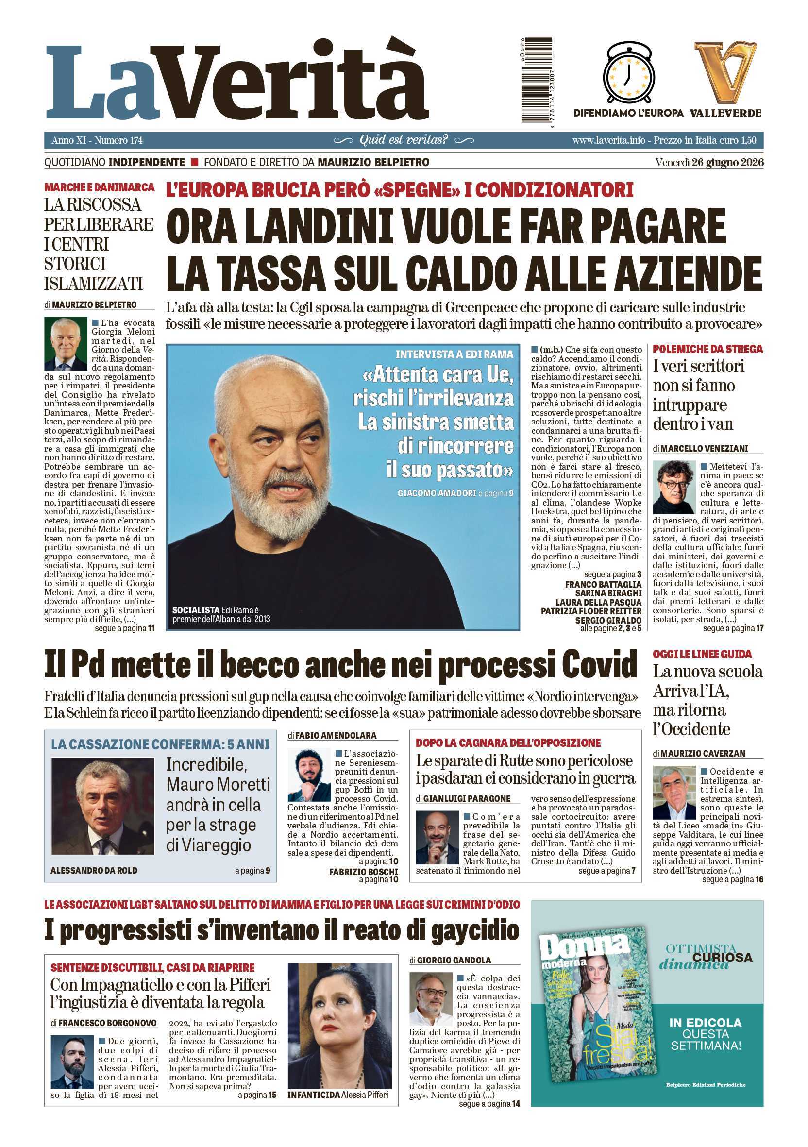 Oggi in edicola