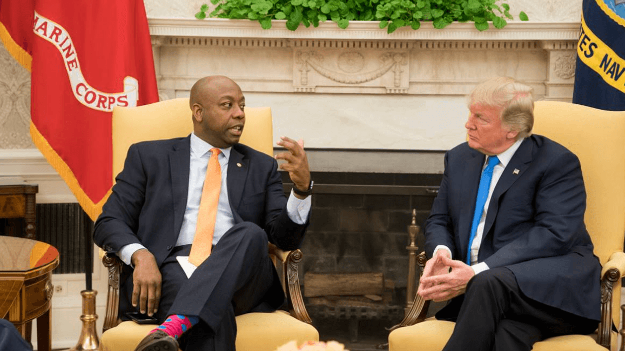 Tim Scott and Donald Trump