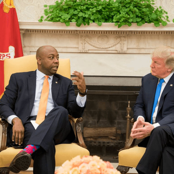 Tim Scott and Donald Trump