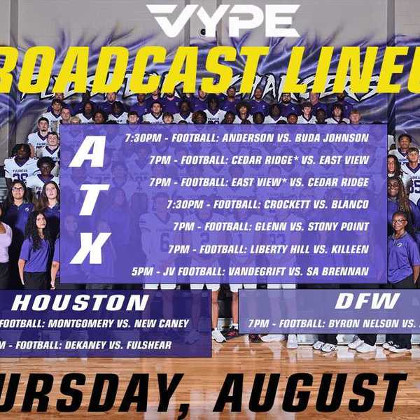 VYPE Live Lineup - Thursday 8/27/26