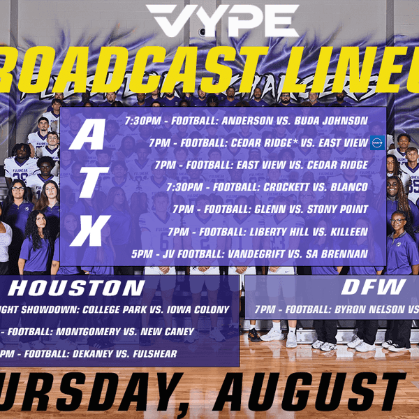 VYPE Live Lineup - Thursday 8/27/26