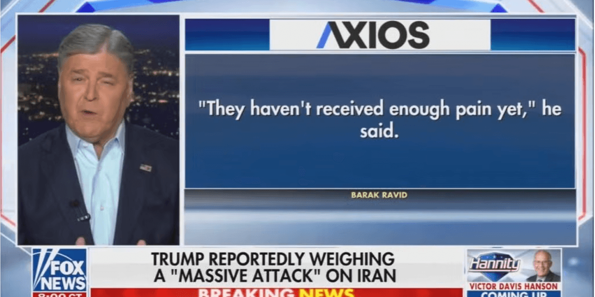 Hannity Goes Quiet On Iran War As Trump's 'Massive Attack' Evaporates