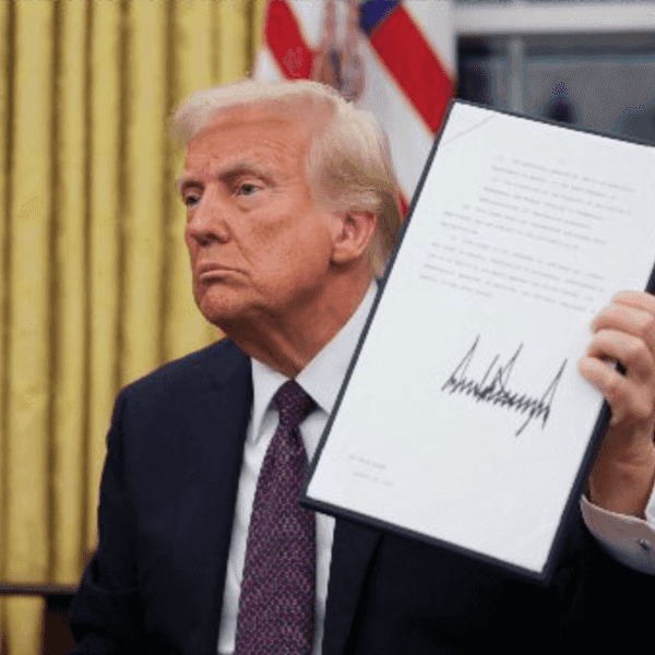 Trump with executive order