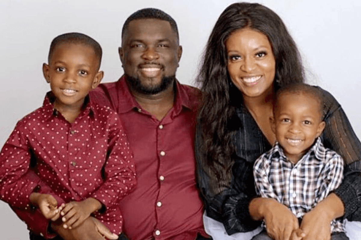 Hope Negumezi with late wife Porsha and their sons