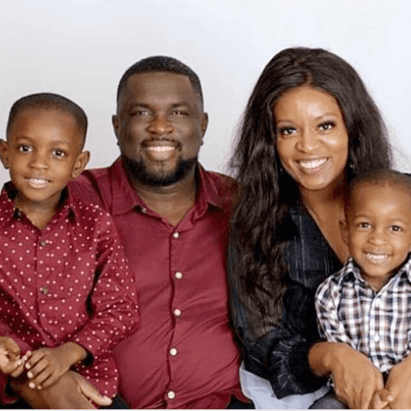 Hope Negumezi with late wife Porsha and their sons