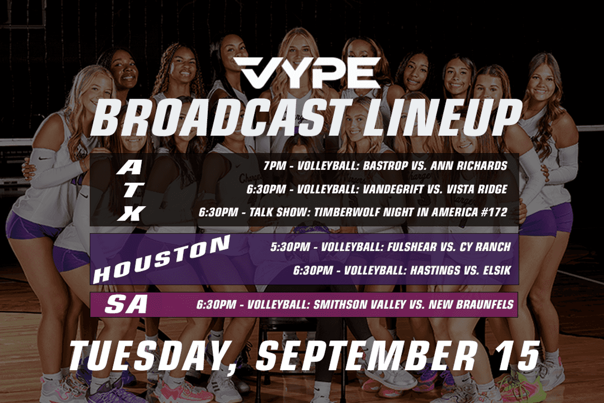 VYPE Live Lineup - Tuesday 9/15/26