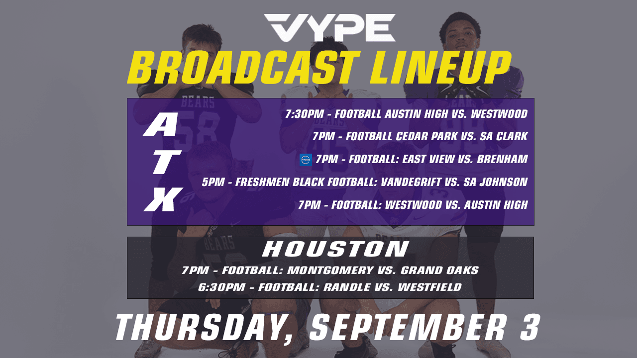 VYPE LIVE Lineup - Thursday 9/3/26
