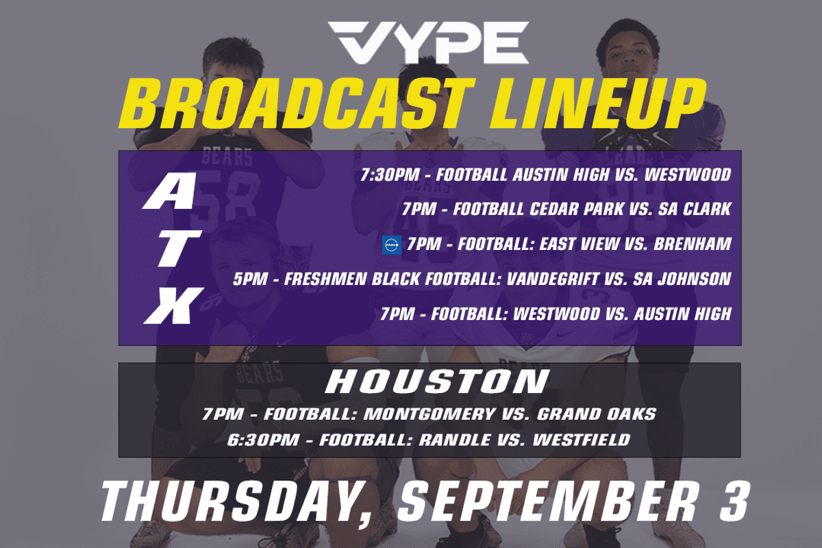 VYPE LIVE Lineup - Thursday 9/3/26