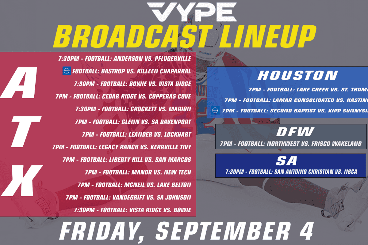 VYPE Live Lineup - Friday 9/4/26