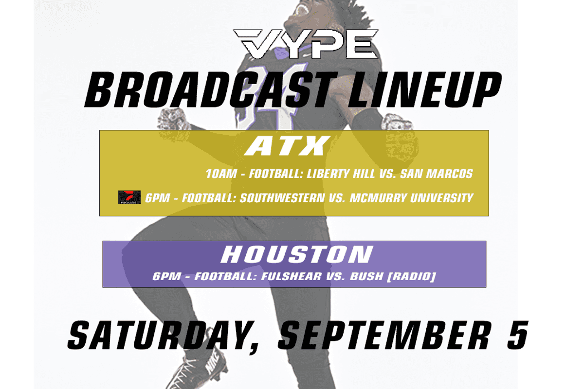 VYPE Live Lineup - Saturday 9/5/26