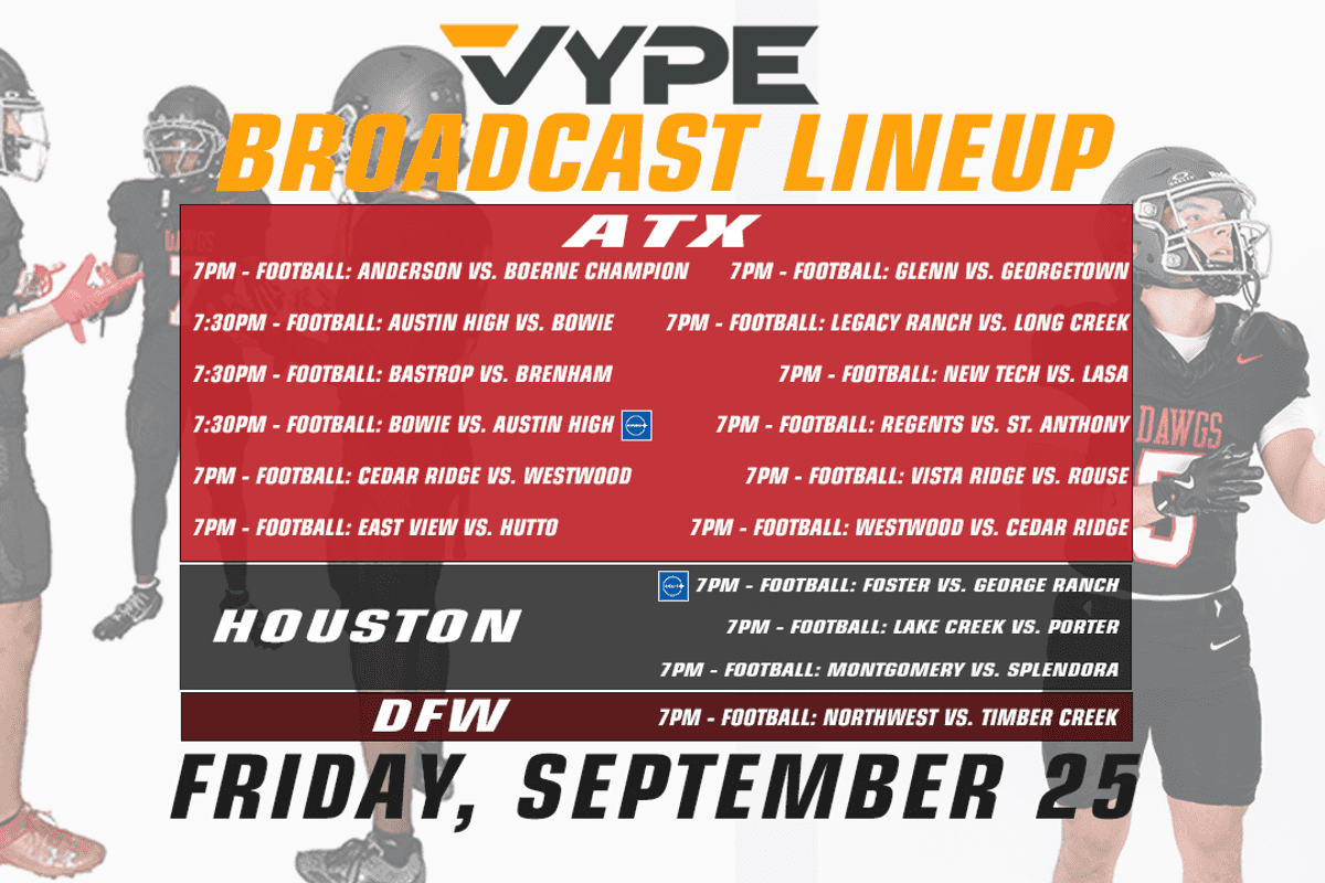 VYPE Live Lineup - Friday 9/25/26