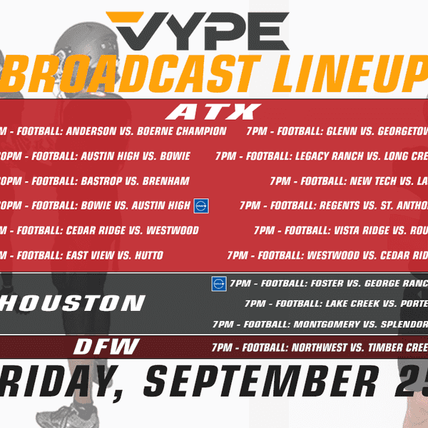 VYPE Live Lineup - Friday 9/25/26